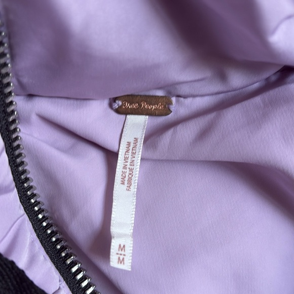 Free People Hailey Puffer Oversized Lilac Cloud Hooded Jacket M - Picture 14 of 14